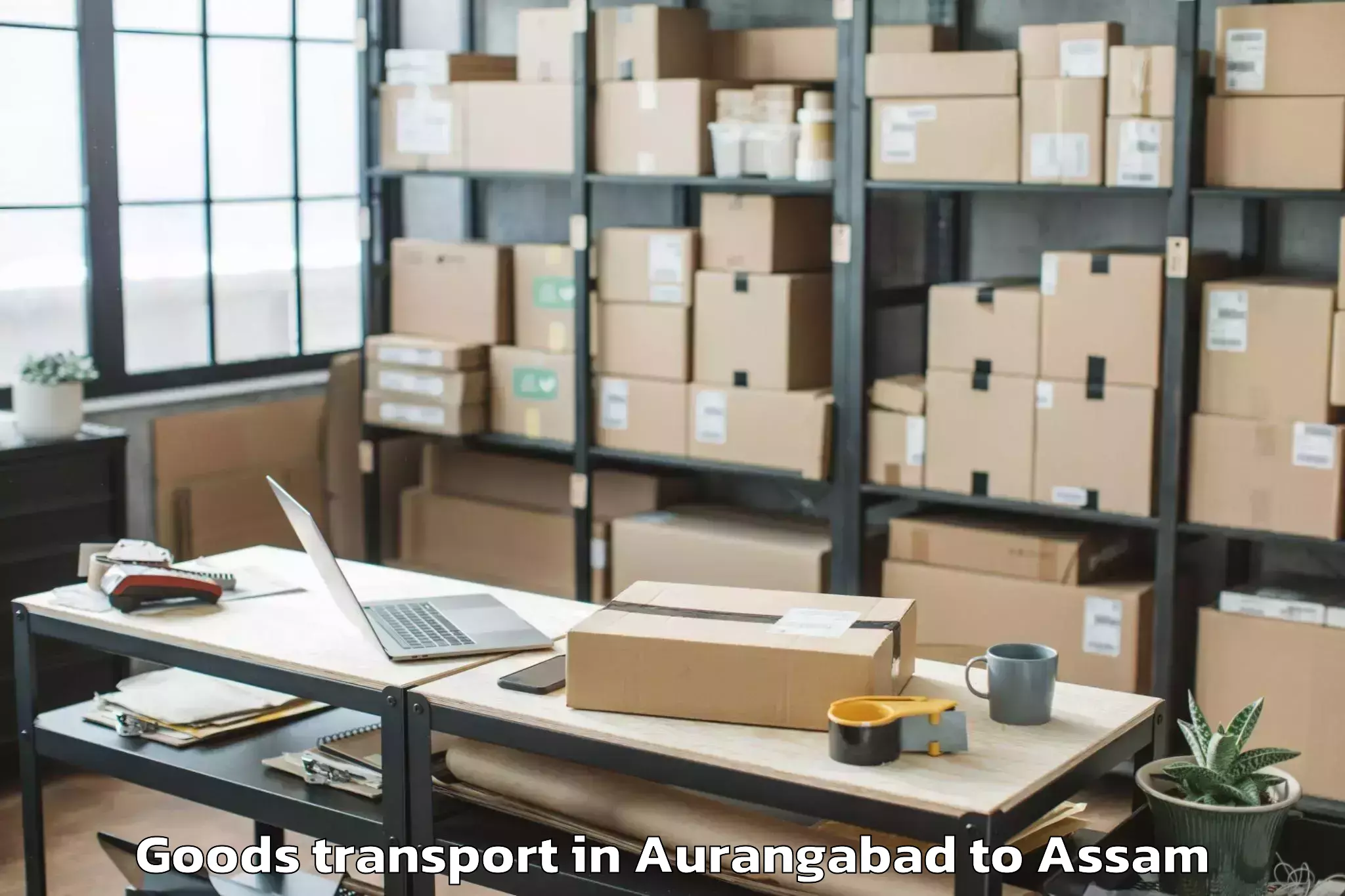 Easy Aurangabad to Goshaingaon Goods Transport Booking